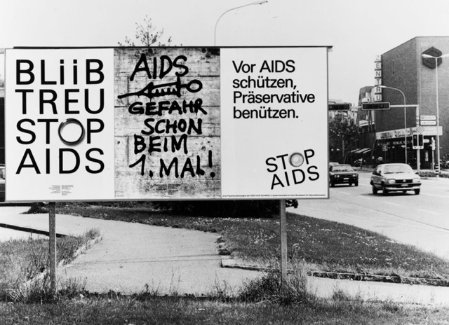 Plakate der «Stop Aids»-Kampagne von 1987
